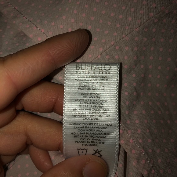 Buffalo David Bitton Shirt Pink Button-Up Cotton - Picture 6 of 10